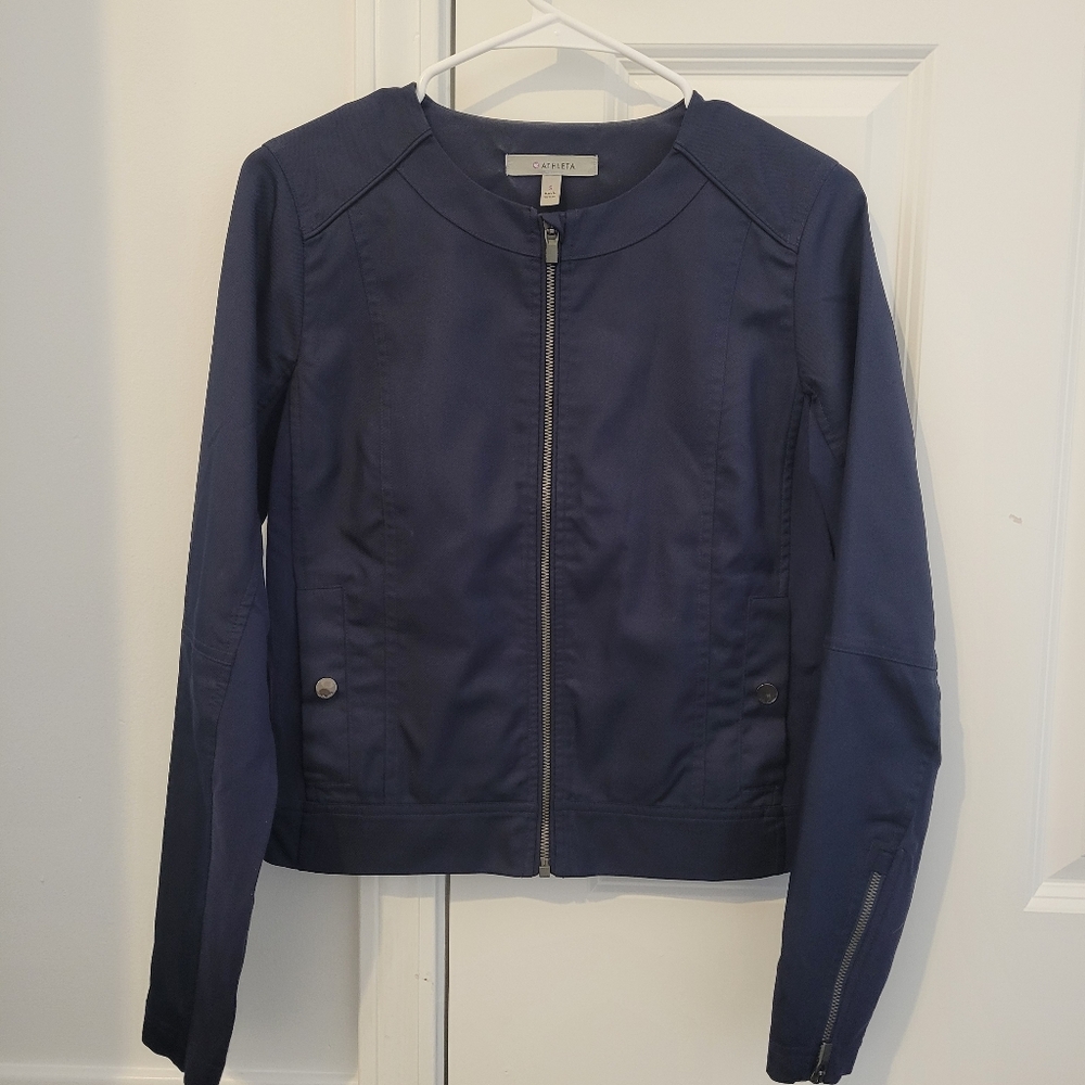 Athleta Women's Deep Blue Bomber Jacket